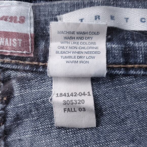 Vintage Old Navy Ultra Low Waist Boot-Cut Jeans Womens 10R Blue Med Stone Wash - Picture 11 of 11